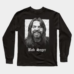 Bob Seger / Vintage Faded Style Fan Design Long Sleeve T-Shirt